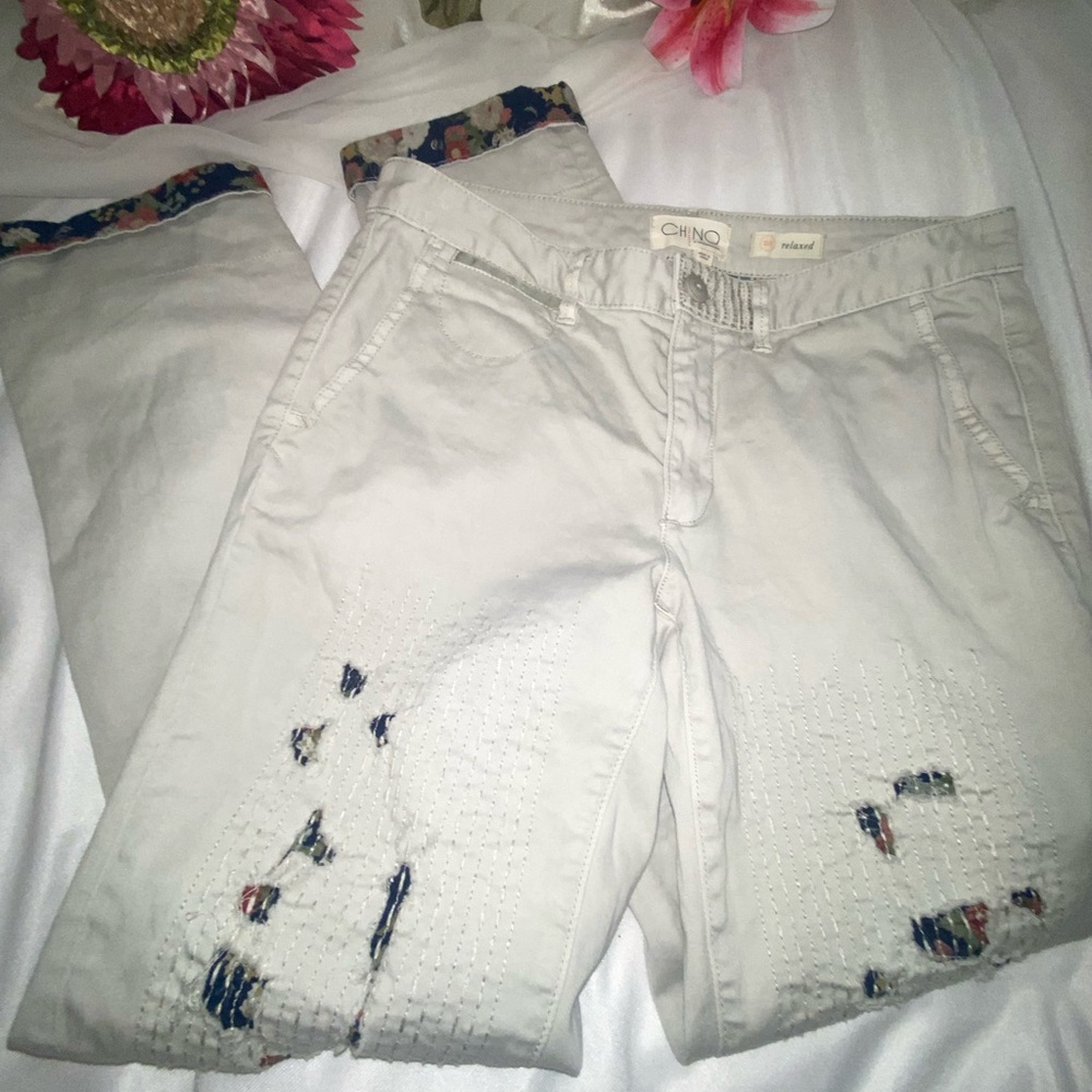 Anthropologie Chino Skinny Jeans - Cream